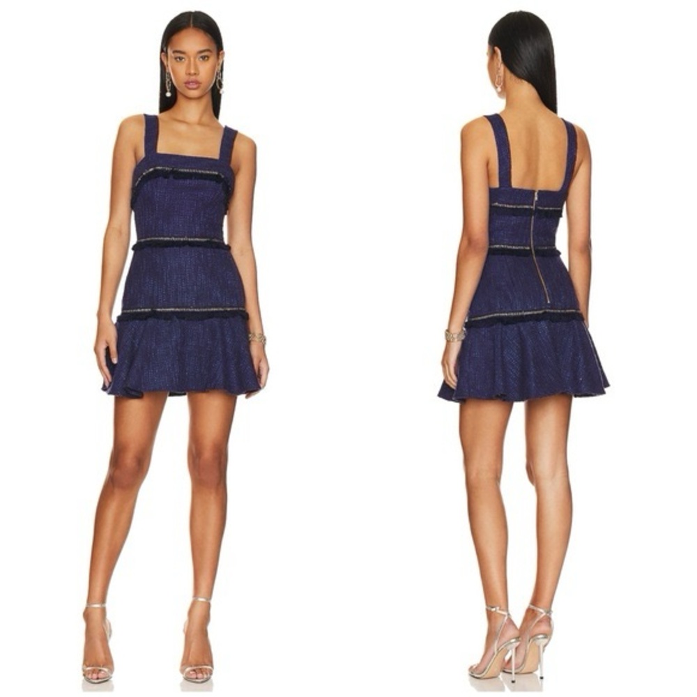 NWT Amanda Uprichard Annalise Mini Dress in Navy